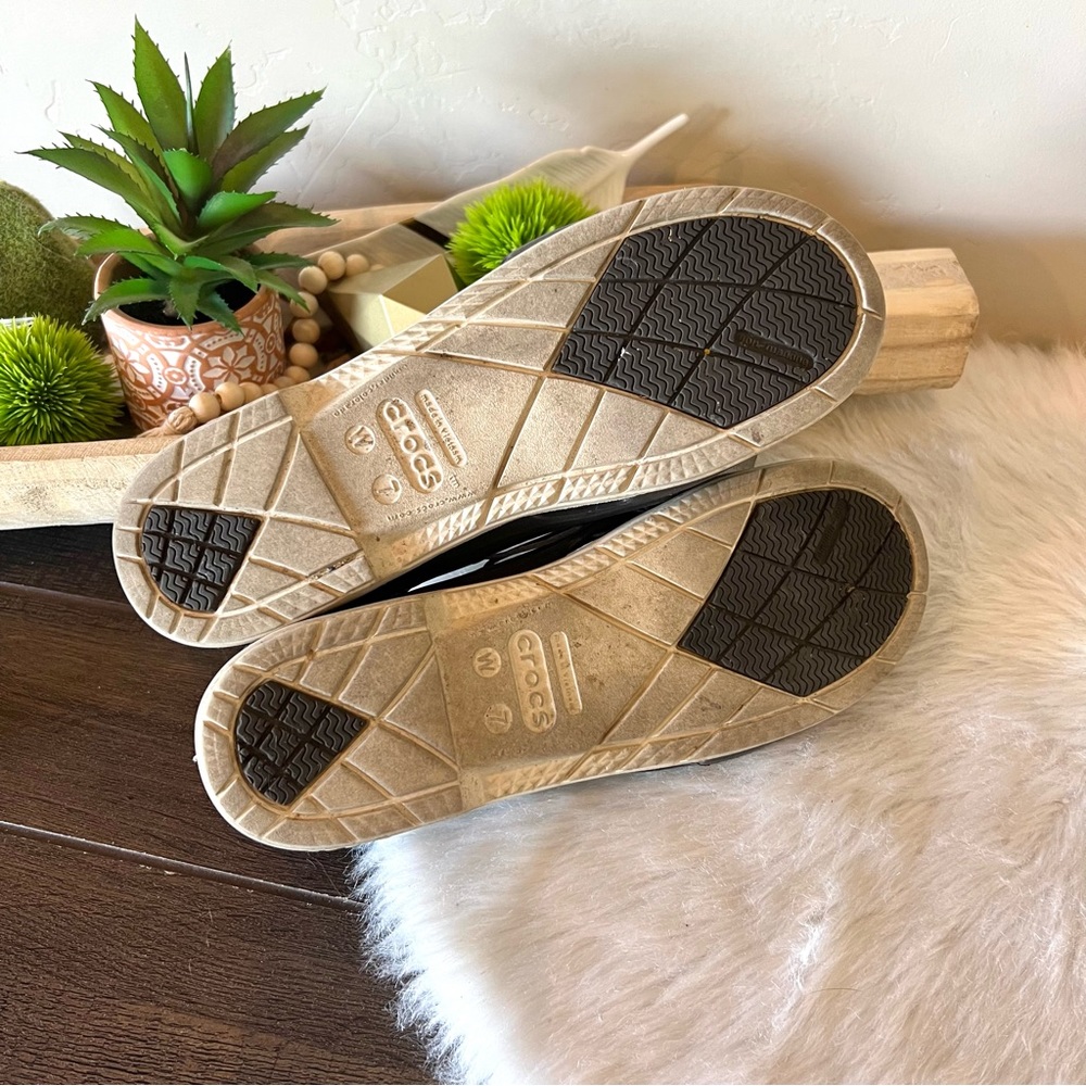 Crocs Beach Line Womens Slip On Flats Boat Shoes brown Waterproof. - Picture 4 of 4